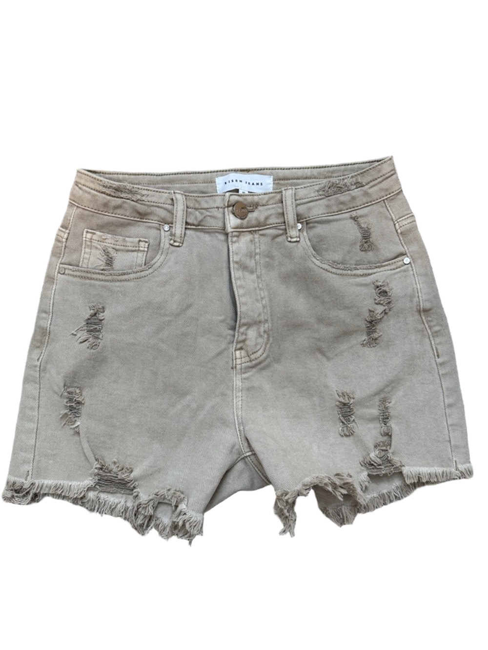 RISEN Tan Denim Jean Shorts sz M
